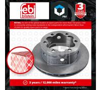 2x Brake Discs Pair Vented fits VW LT Mk2 2.5D Rear 96 to 06 285mm Set Febi New