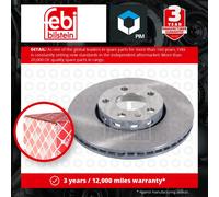 febi bilstein Pair of Brake Disc Rotor 08352 fits Front OE 4A0 615 301 C