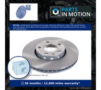 Blue Print Pair of Internally Vented Painted Brake Disc Rotor ADV184319 FRONT