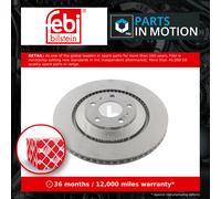 2x Brake Discs Pair Vented fits VW PHAETON 3D 6.0 Rear 02 to 16 335mm Set Febi