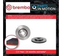 2x Brake Discs Pair Vented fits VW POLO Mk6 1.6D Front 17 to 21 276mm Set Brembo