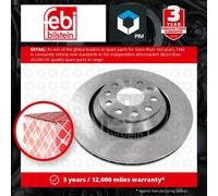 2x Brake Discs Pair Vented fits AUDI TT FV 2.0 Rear 2014 on CYFB 310mm Set Febi