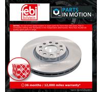 2x Brake Discs Pair Vented fits VW TIGUAN 2.0 Front 2016 on DKZA 314mm Set Febi