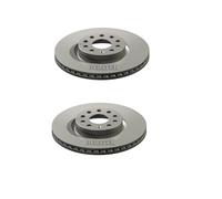 2x Brake Discs Pair Vented fits VW TIGUAN 5N, AD1 Front 2007 on 312mm Set