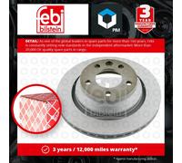 febi bilstein Pair of Brake Disc Rotor 28164 fits Rear OE 7L6 615 601 E