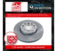 2x Brake Discs Pair Vented fits SEAT TOLEDO 5P, 5P2 Front 1.4 1.8 2.0 1.9D 288mm