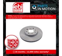 Ferdinand Bilstein Brake Discs Pair Vented for Suzuki Swift RS 413 1.3 Front 2005 on M13A 252mm
