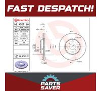 2x Brake Discs Pair Vented Front 255mm 09.A707.11 Brembo Set 435120D090 Quality