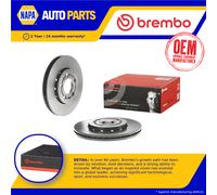 2x Brake Discs Pair Vented Front 256mm 09.7011.11 Brembo Set 1J0615301D Quality