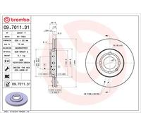 2x Brake Discs Pair Vented Front 256mm 09.7011.31 Brembo Set 1S0615301M Quality