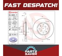 2x Brake Discs Pair Vented Front 256mm 09.C934.11 Brembo Set 5531168L00 Quality