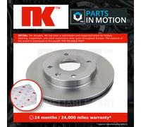 2x Brake Discs Pair Vented Front 256mm 205009 NK Set 96328338 96264591 Quality