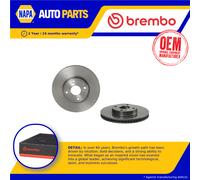 2x Brake Discs Pair Vented Front 258mm 09.D065.11 Brembo Set D09T33251 Quality