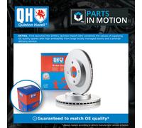 2x Brake Discs Pair Vented Front 258mm BDC4727 Quinton Hazell Set 1148202 New