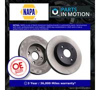 NAPA 2 x Vented Brake Discs fits Mazda 2 2007-2015 1.3 1.4 1.5 1.6