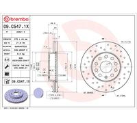 2x Brake Discs Pair Vented Front 276mm 09.C547.1X Brembo Set 5Q0615301A Quality