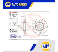 2x Brake Discs Pair Vented Front 278mm 09.A905.1X Brembo Set 1686722 1686723 New