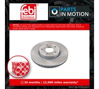 2x Brake Discs Pair Vented Front 278mm 105718 Febi Set 31341642 31381374 Quality