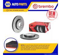 2x Brake Discs Pair Vented Front 280mm 09.8137.2X Brembo Set 7701205230 Quality