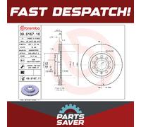 2x Brake Discs Pair Vented Front 280mm 09.9167.11 Brembo Set 1K0615301AC Quality