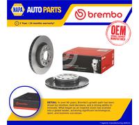 2x Brake Discs Pair Vented Front 280mm 09.9167.11 Brembo Set 1K0615301AC Quality