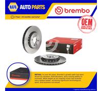 2x Brake Discs Pair Vented Front 280mm 09.A727.31 Brembo Set 402065719R Quality
