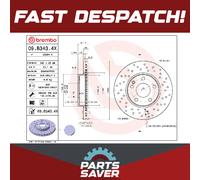 2x Brake Discs Pair Vented Front 280mm 09.B343.4X Brembo Set 2464210012 Quality