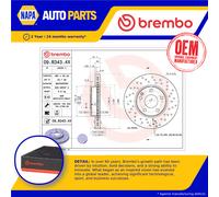 2x Brake Discs Pair Vented Front 280mm 09.B343.4X Brembo Set 2464210012 Quality