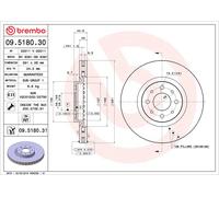 2x Brake Discs Pair Vented Front 281mm 09.5180.31 Brembo Set 46535086 46765546