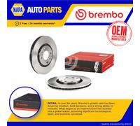 2x Brake Discs Pair Vented Front 283mm 09.9619.11 Brembo Set 1606401480 Quality