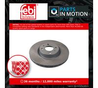2x Brake Discs Pair Vented fits FIAT QUBO 225 1.3D Front 2008 on 284mm Set Febi