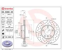 2x Brake Discs Pair Vented Front 286mm 09.5390.3X Brembo Set 34111160674 Quality