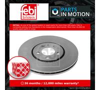 2x Brake disc Front Axle internally vented 11205 FEBI BILSTEIN for VW VENTO