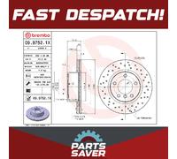 2x Brake Discs Pair Vented Front 292mm 09.9752.1X Brembo Set 34116764641 Quality