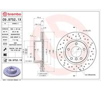 2x Brake Discs Pair Vented Front 292mm 09.9752.1X Brembo Set 34116764641 Quality