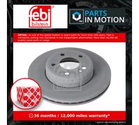 2x Brake Discs Pair Vented Front 295mm 1003477 Febi Set A0004212412 0004212412