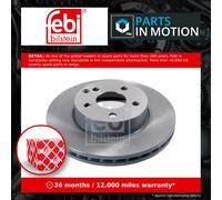 Pair of Front Brake Disc Fits Mercedes Benz C-Class Model 204 E-Class Febi 30550