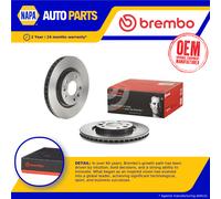 2x Brake Discs Pair Vented Front 296mm 09.C545.11 Brembo Set 402064BA0A Quality
