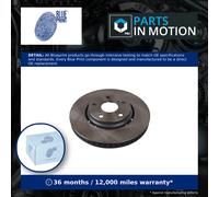 2x Brake Discs Pair Vented Front 296mm ADT343235 Blue Print Set 4351206121 New