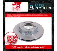 febi bilstein Pair of Internally Vented Oiled Brake Disc Rotor 104856 fits Front