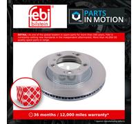 febi bilstein Pair of Internally Vented Oiled Brake Disc Rotor 104856 fits Front