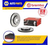 2x Brake Discs Pair Vented Front 299mm 09.D417.11 Brembo Set 43512F4010 Quality