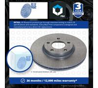 Blue Print Pair of Internally Vented Painted Brake Disc Rotor ADM54382 FRONT