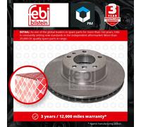 2x Brake Discs Pair Vented fits BMW 740 E32 4.0 Front 92 to 94 302mm Set Febi