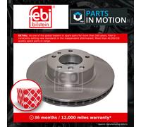 2x Brake Discs Pair Vented fits BMW 740 E32 4.0 Front 92 to 94 302mm Set Febi