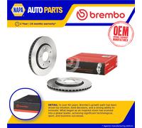 2x Brake Discs Pair Vented Front 302mm 09.N124.11 Brembo Set 4721933AB 4721995AA