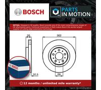 Bosch BD385 Brake Disc Set - 302 mm Vented High-Carbon Discs - Front Axle - ECE-R90 Certified - Improved Cooling, Reduced Brake Fade, Corrosion Protection - 1 Set of 2 Discs