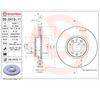 2x Brake Discs Pair Vented Front 304mm 09.D419.11 Brembo Set 9805260180 Quality