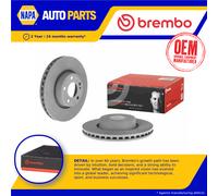 2x Brake Discs Pair Vented Front 305mm 09.D526.13 Brembo Set 0004212512 Quality