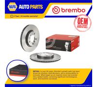2x Brake Discs Pair Vented Front 307mm 09.B638.11 Brembo Set 34119804829 Quality